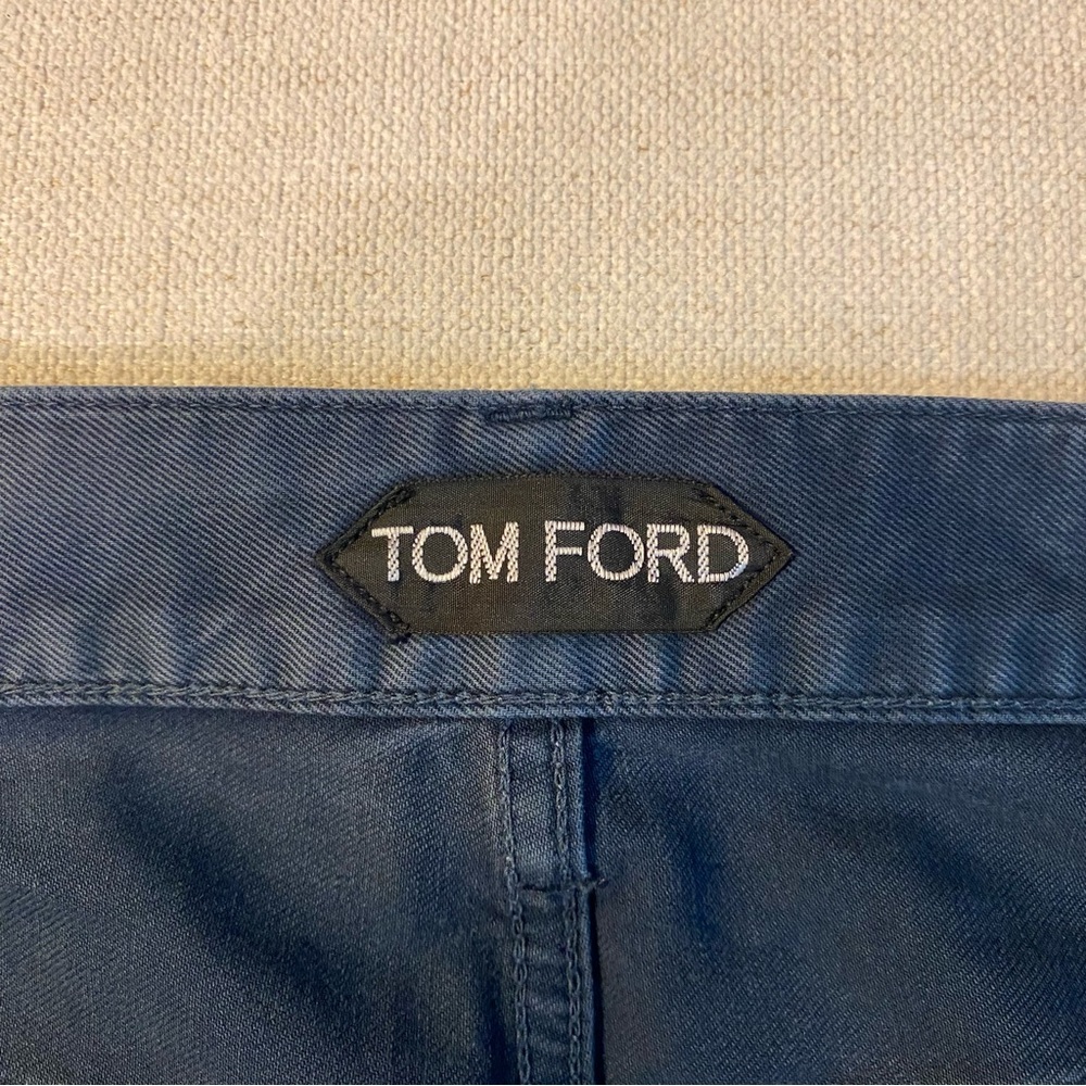 Tom Ford Mens Straight Leg Slim Fit Navy Blue Jeans Trousers, Size 40x29 - Picture 6 of 7